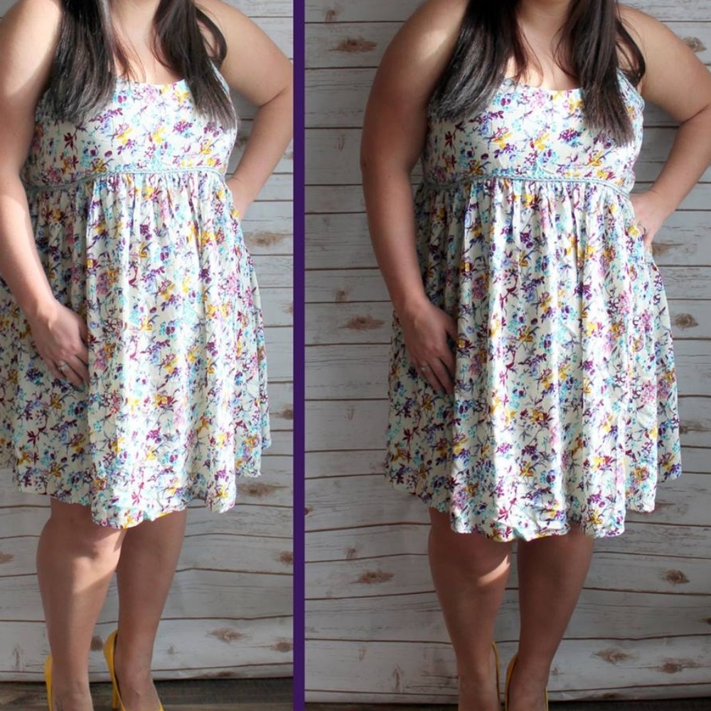Floral summer dress plus